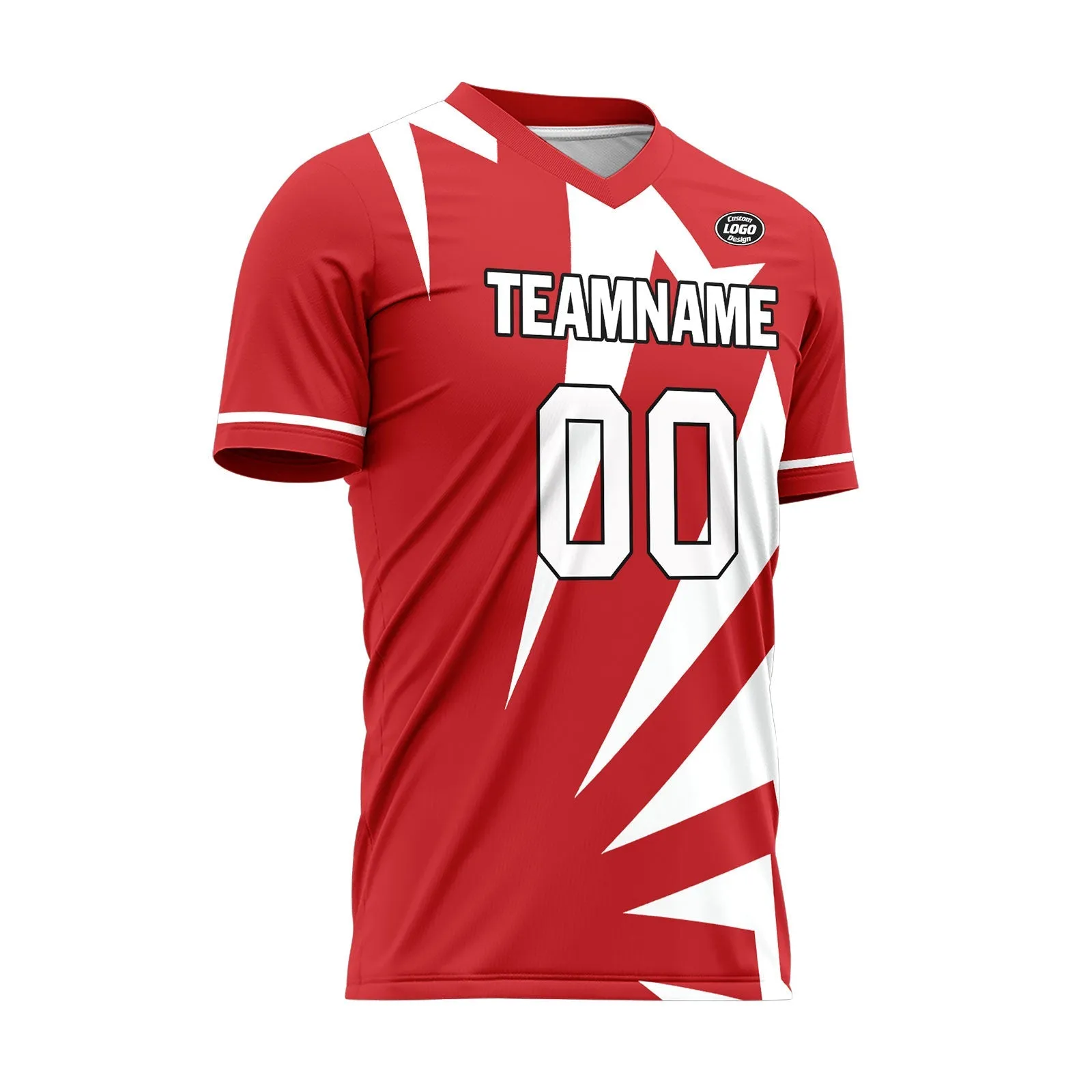 Custom Red White Soccer Sets Jersey Personalized SCJ101-D28022