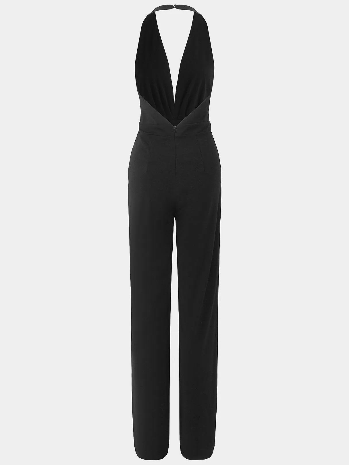 Deep V-neck Sleeveless Wide Leg Playsuit