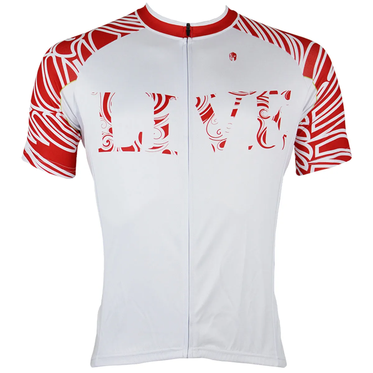 ILPALADINO LIVE & SPRINT Men's Green/Red Cycling Mountain Bike Shirt Jersey Bike Shirt MTB Mountain Biking Outdoor Comfortable Riding Clothes NO.141